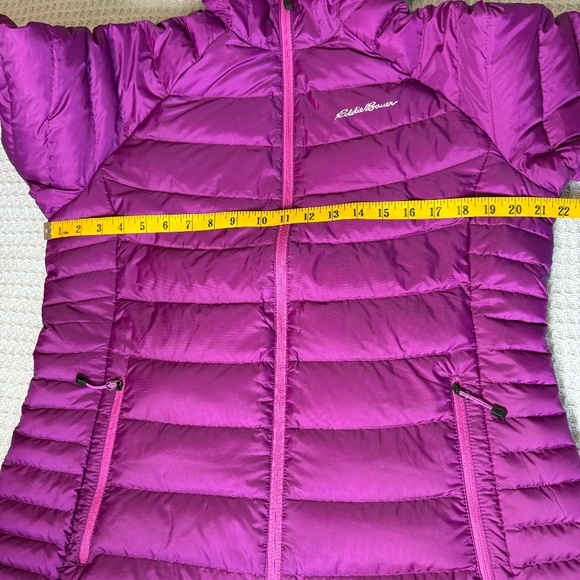 Eddie Bauer Quilted Goose Down Coat Womens Large Tall Purple First Ascent Jacket - Picture 8 of 10